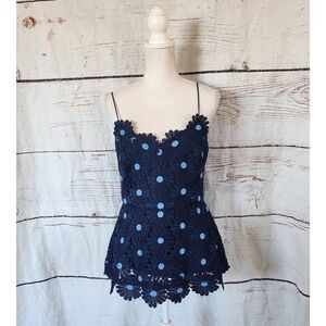 Pearl By Lela Rose Daisy Crochet Lace Cami Top Size 6